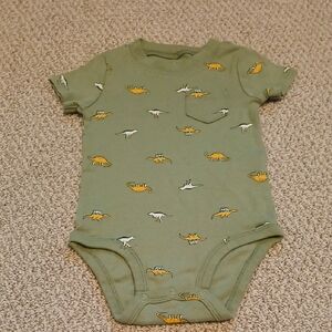 Carter's Olive Dinosaur Print Bodysuit